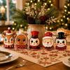 Snowman Christmas Tabletop Figure Wooden Freestanding Mantel Figure  Mantel Decor