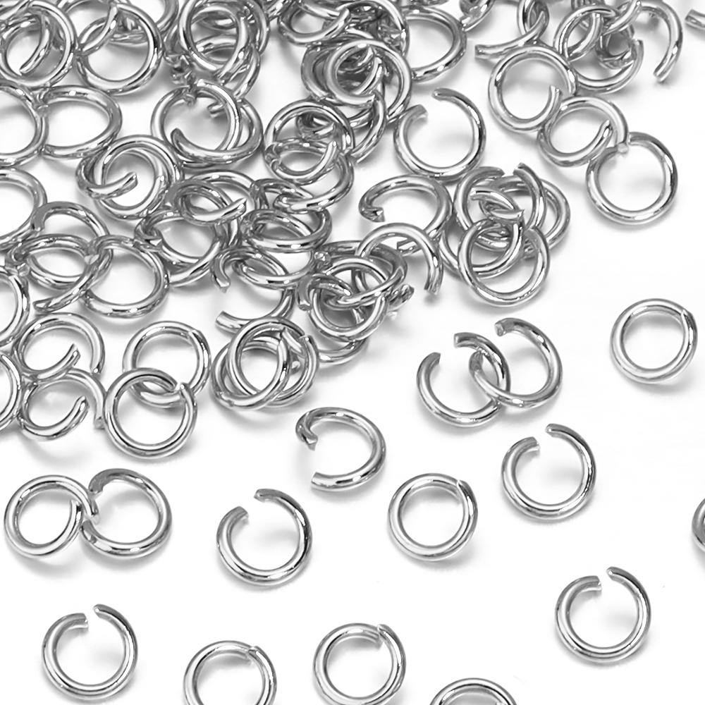 100-200pcs 3-8mm Gold Stainless Steel Open Jump Rings Split Rings Connectors For DIY Necklace Jewelry Finding Making Accessories