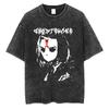 Washed Vintage Rapper Ghostemane Graphic Print Tshirt Men Women Hip Hop Rap Rock Trap Metal Gothic Oversized Tshirt Streetwear