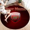Arsenal F Benutzerdefinierter Name Runder Teppich, Teppich für Wohnzimmer Schlafzimmer Sofa Spielzimmer Dekoration, Rutschfeste Fußmatte