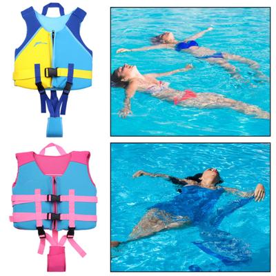 Gilet de sauvetage pour enfants, gilet de sauvetage réglable à l'entrejambe avec sangle tissée, gilet de sauvetage pour garçons et filles, tuba, kayak, bateau, dérive, gilet de sécurité, équipement d'aide