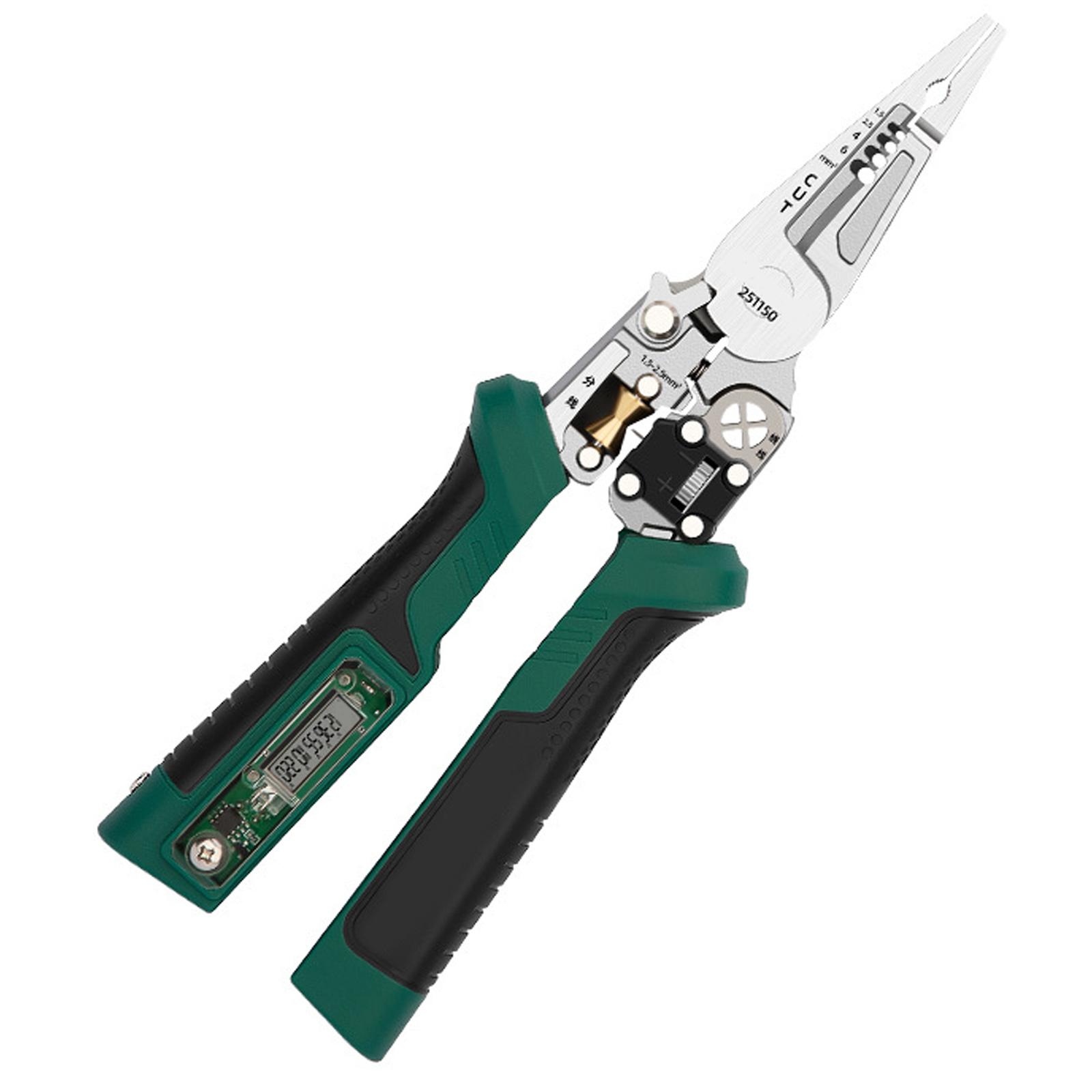 

Wire Stripper Tool Voltage Indicator Alarm Ergonomic Handle Carbon Steel for Electrical Maintenance 1