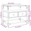 VidaXL Meuble TV avec dessus en verre sonoma gris bois d'ingénierie, support TV, armoire média, armoire hifi, unité TV, 846057