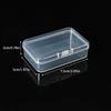10Pcs Rectangular Transparent Plastic Box Jewelry Card Stationery Storage Box Small Item Storage Box