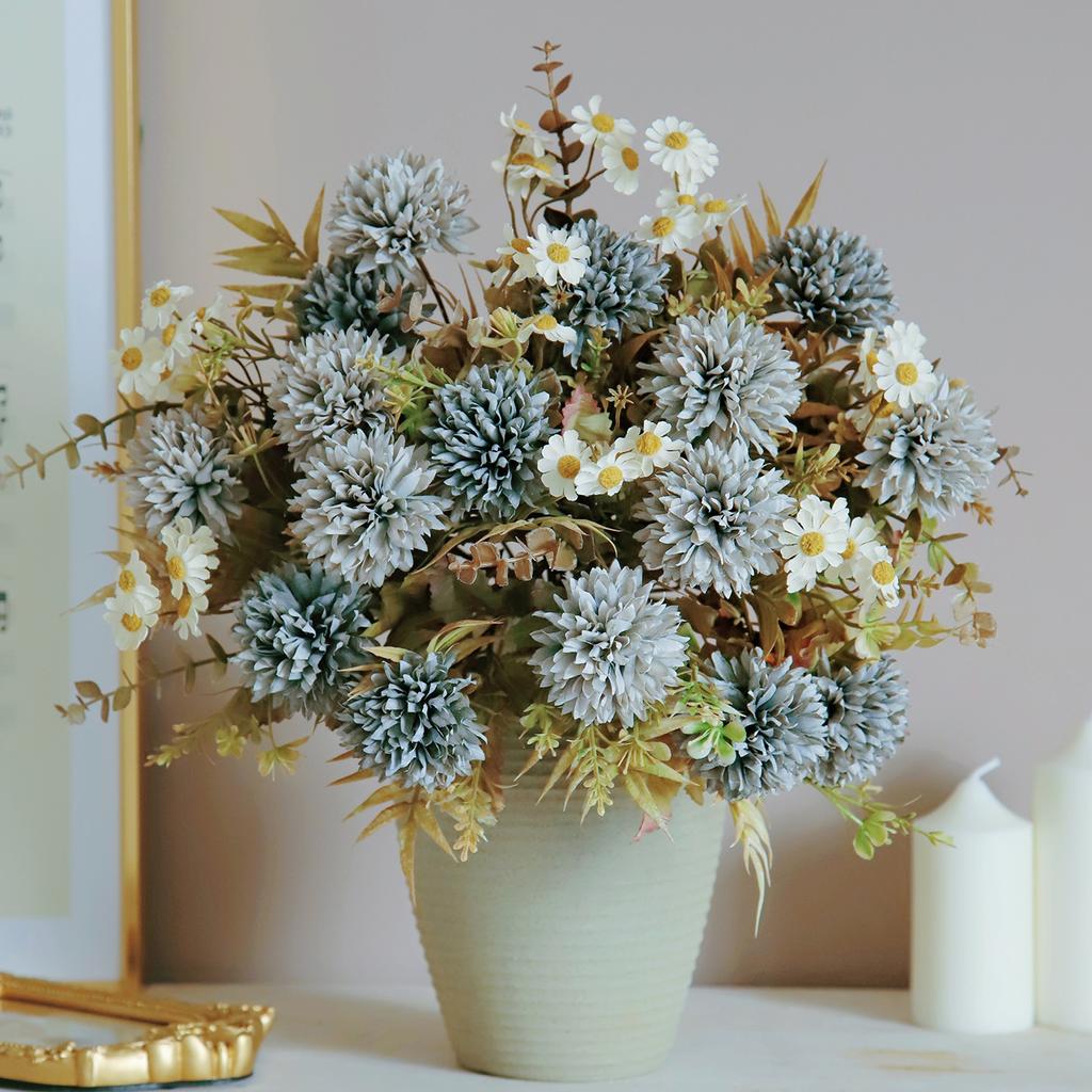 Seiden-Chrysanthemen Künstliche Blumen Hochzeit Zuhause Valentinstag Raumdeko Brautsträuße Tischvase Hübsches Dekoratives Requisit