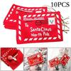 10PCS Paper Envelopes Christmas Xmas Tree Hanging Card Holder Santa Gift Bag Decoration Padded for Letters Korean Stationery