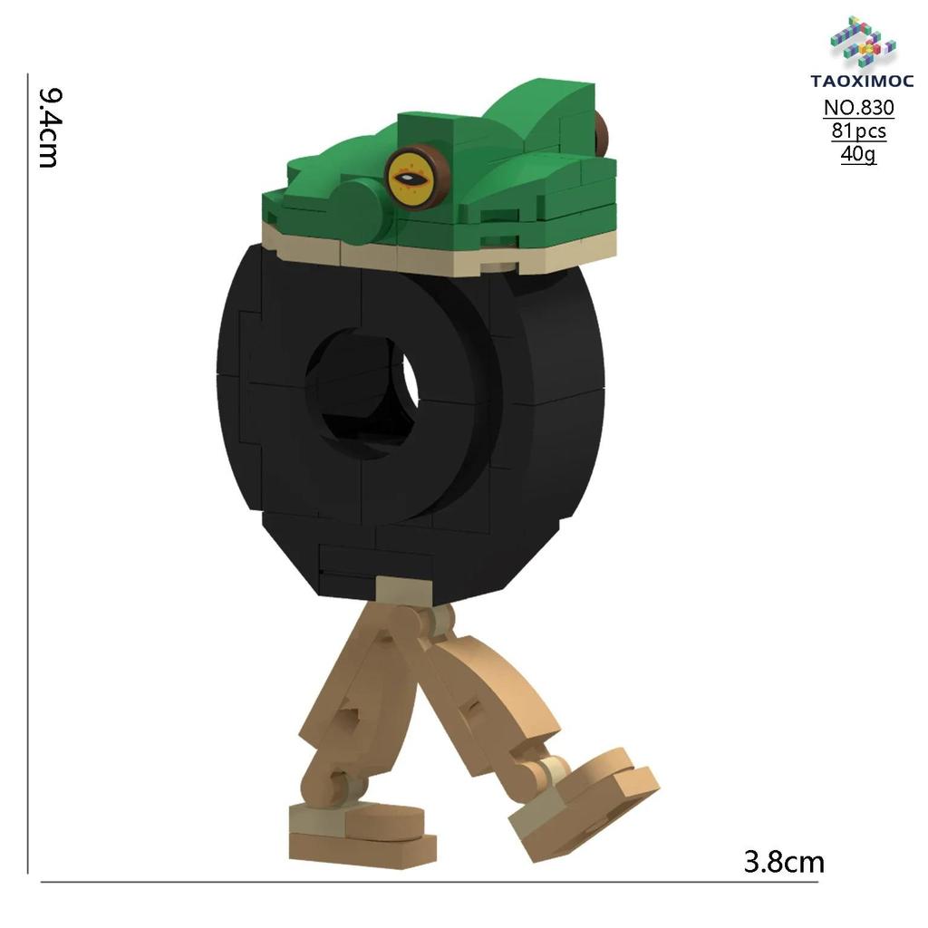 MOC AI Brainrot Animals Figure Bricks Tung Tung Tung Sahur Building Blocks Lirili Larila Bombardiro Crocodilo Bticks Toys Gifts