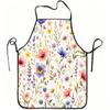 1pc Colorful Wildflower Floral Print Apron, Durable and Easy To Clean, Adjustable Waistband, Polyester Material, for Kitchen Cooking, Gardening, Orcha