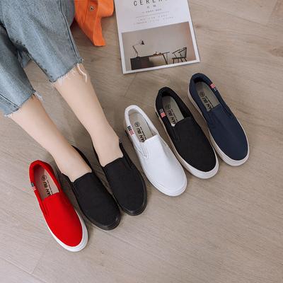 Damskie wsuwane płaskie buty płócienne w szachownicę, wulkanizowane, czarno-białe, w kratę, damskie casualowe mokasyny, damskie leniwe sneakersy