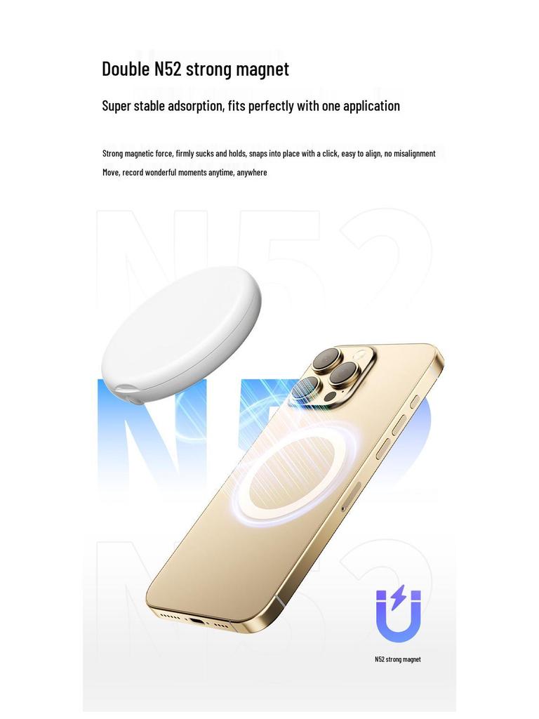 Magnetic Phone Holder L22P: 3-in-1 Fill Light, Makeup Mirror, and Desktop Live Streaming Stand.