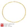 EMANCO 10PCS Paperclip Link Chain Women Necklace Stainless Steel Gold Color Necklace Link Chain Jewelry Hot Wholesale