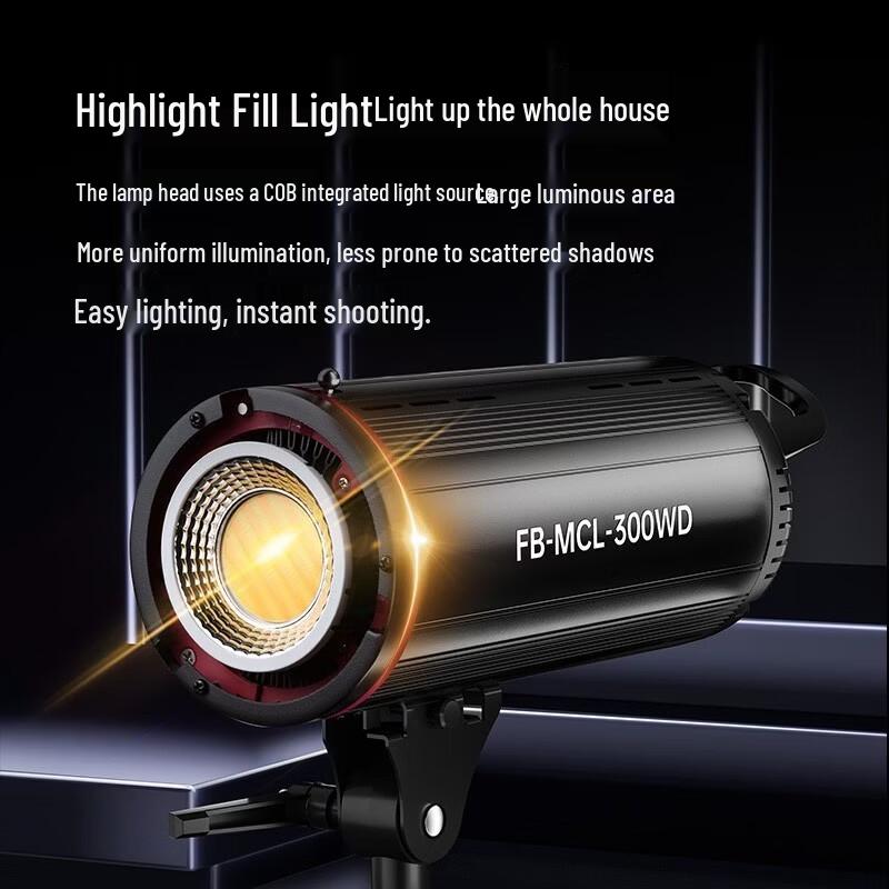 FB 300W Bi-Color COB LED Photography Fill Light Kit