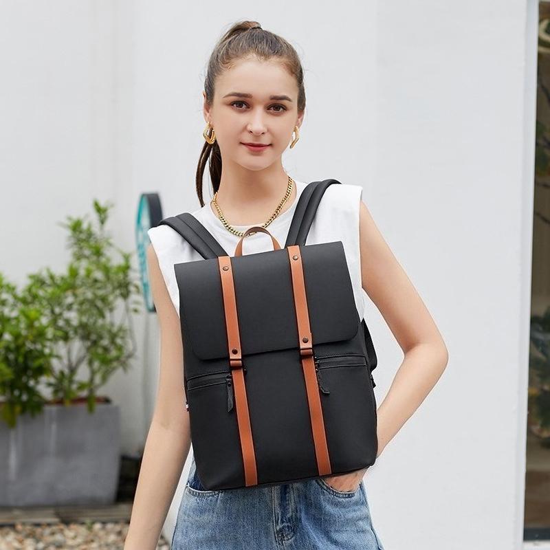 13 İnç Sırt Çantası Erkek Deri Büyük Kapasiteli Okul Çantası Moda Trendi Çok Yönlü Günlük Sırt Çantası Kadın Yeni Bilgisayar Çantası