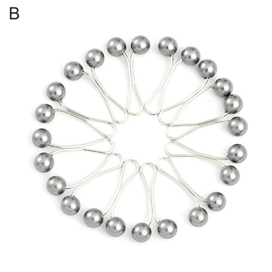 12Pcs Scarf Brooch Pins Vibrant Color Faux Pearl Design Smooth Surface Reusable Unique Shape Decorative Alloy Women Fashion Scarf