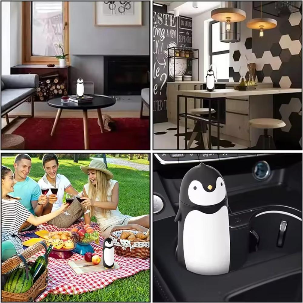 280ml Penguin Thermos Bottle Double Wall Vacuum Water Bottle Penguin Insulating Bottle  Office