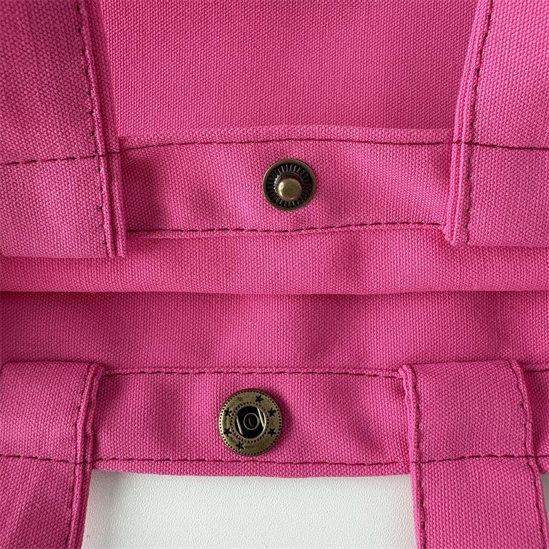 Effenkleurige eenvoudige lunchtas, draagbare canvas tas, kleine stoffen tas, draagbare canvas tas voor het opbergen van diverse spullen