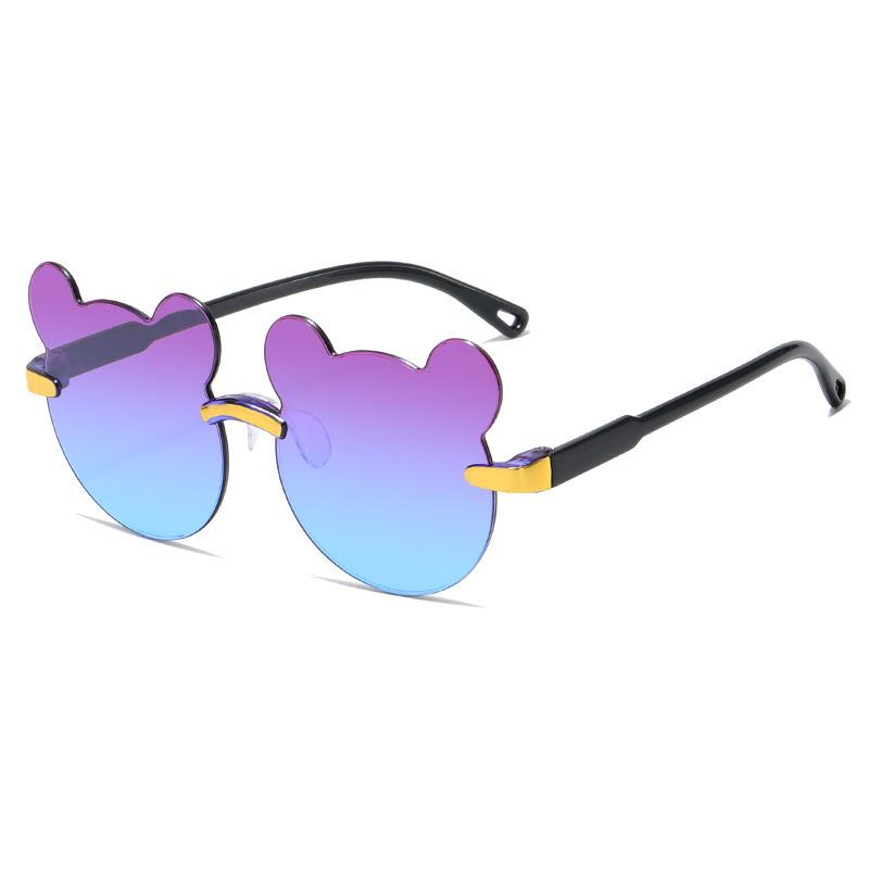 Children's Glasses, Sunglasses, UV375 Resistant, Fashionable and Cute for Boys and Girls, Baby Teddy Bear Ears, Sunglasses