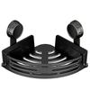 Shower Suction Cup Triangular Baskets No-Drill Wall Mounted Storage Basket Self Drain Easy Cleaning Organiser Bathroom Storage