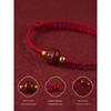 Cinnabar Six Words Mantra Handmade Braided Red Rope Bracelet Female Male Small Hand Strap Bracelet Wrist Ring Natal Year Gift