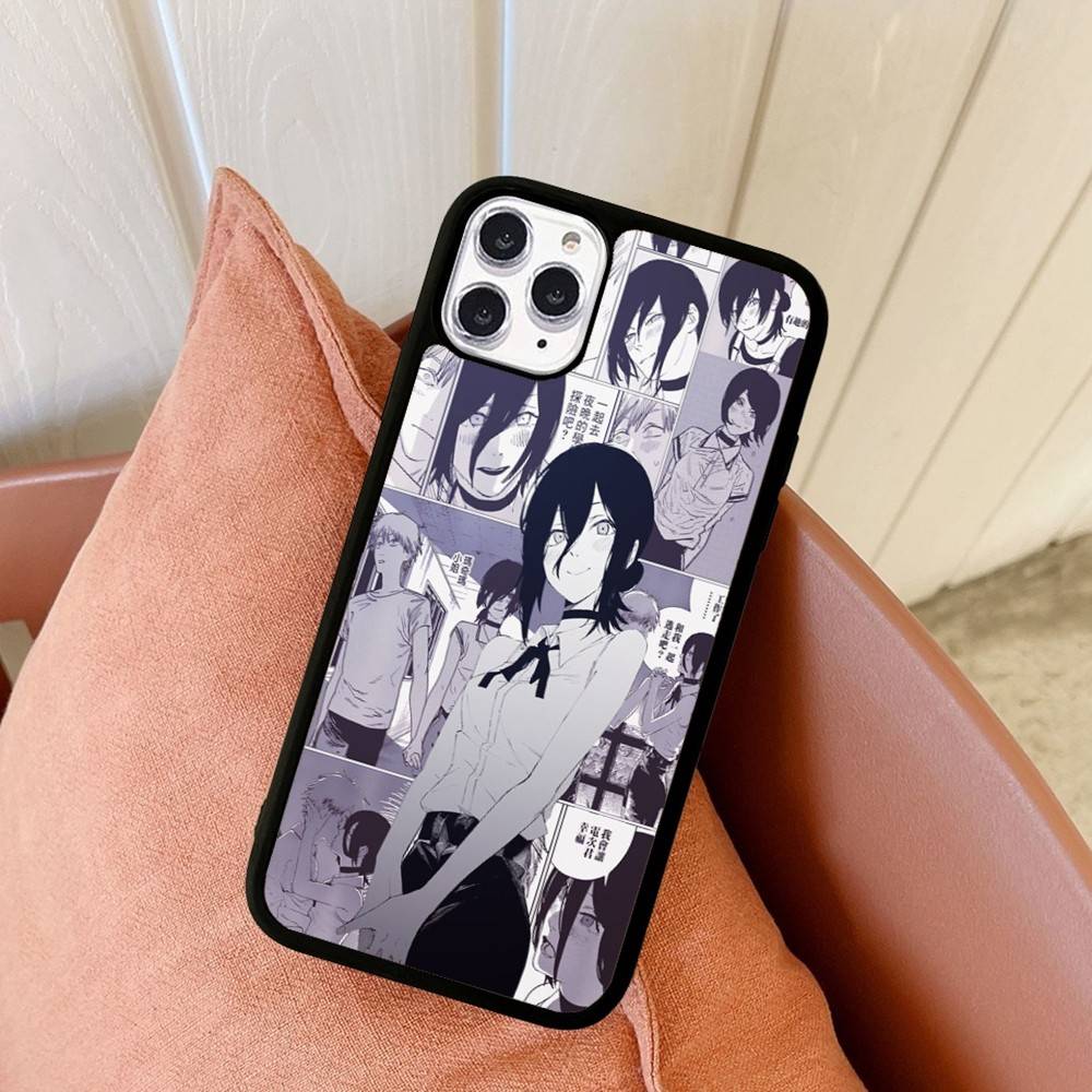 Anime C-Chainsaw Man Phone Case For IPhone 17 16 Pro Max 11 12 13 14 15 Hard PC+TPU Bracket Back Cover