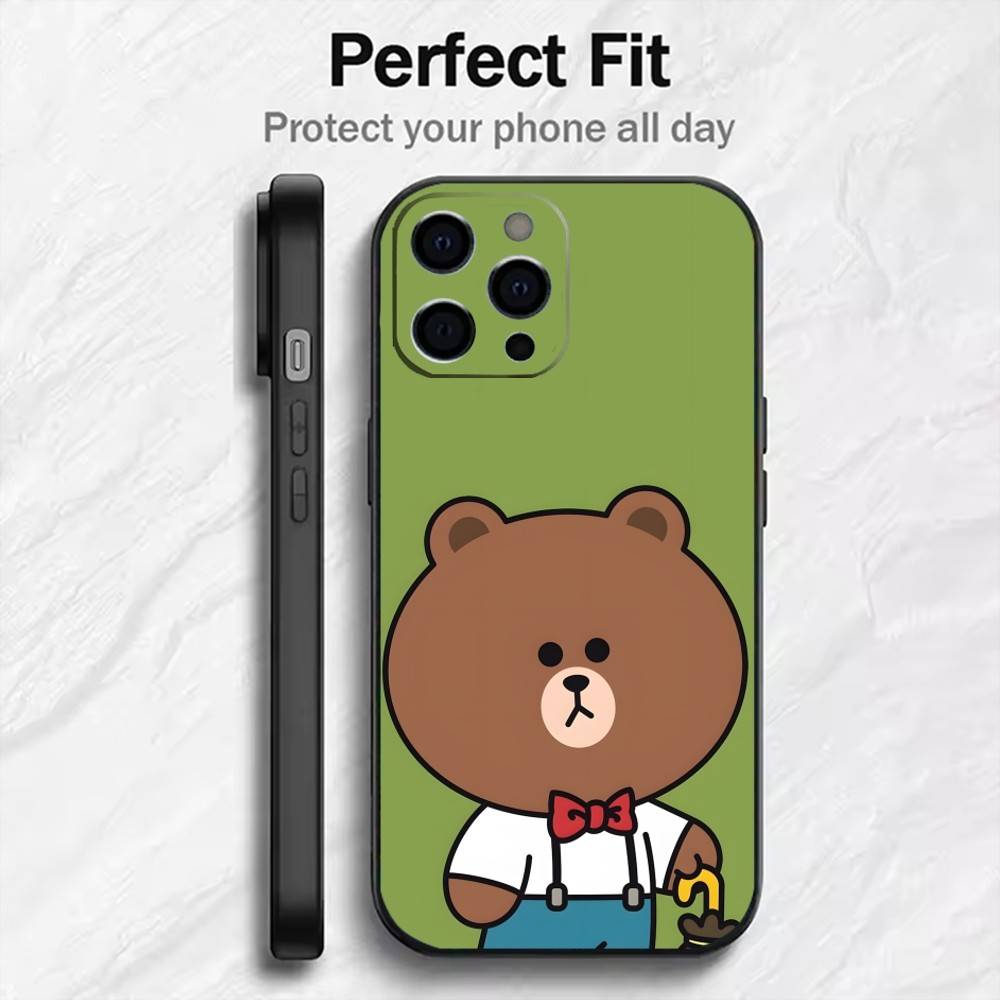 

The Bears B-BROEN Phone Case For iPhone17,16,15,14,13,12 Plus,Max Soft Silicone Black Cover iPhone14