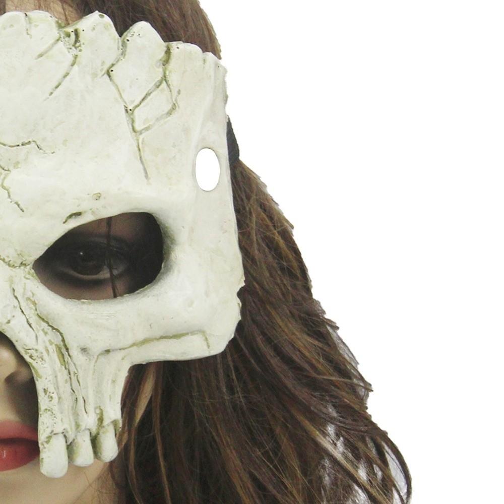 PU Foaming Halloween Mask Half Face Skeleton Mask Creative Halloween Skull Mask  Costume Props