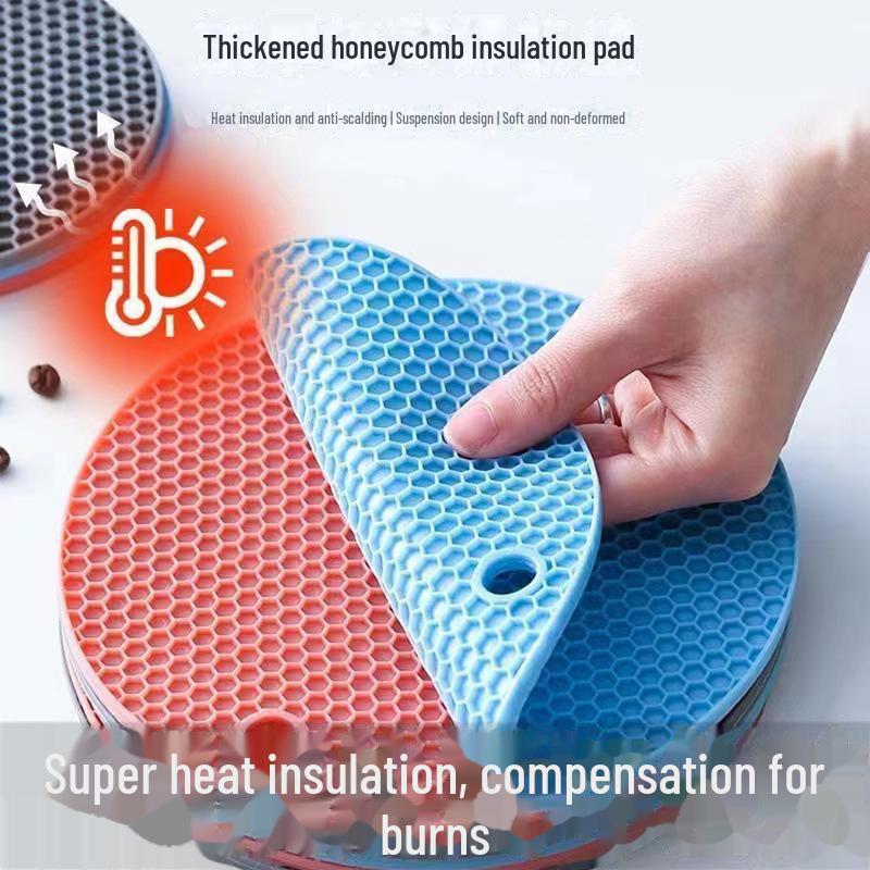 Silicone Honeycomb Heat-Resistant Casserole Mat: Non-Slip, Anti-Scalding, High-Temperature Placemat Coaster