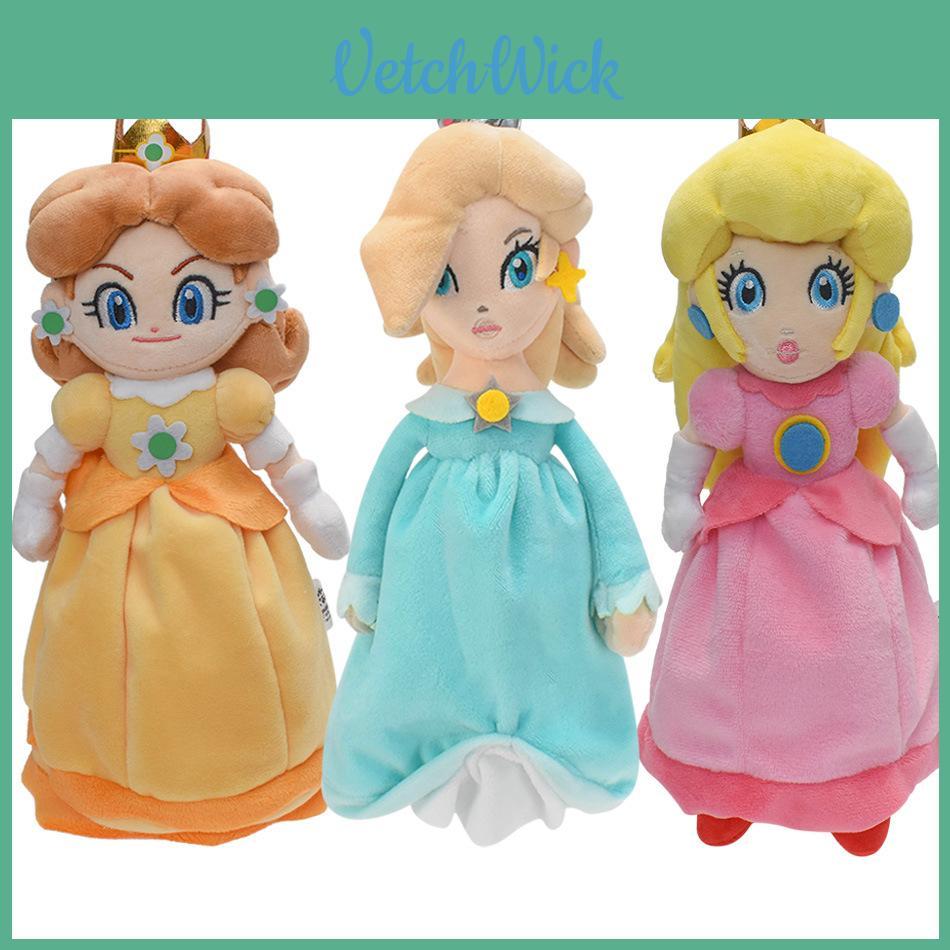 Super Mario Prinzessin Plüschpuppe Rosa Gelb Blau 25cm Weicher Kurzer Plüsch Maßgefertigt