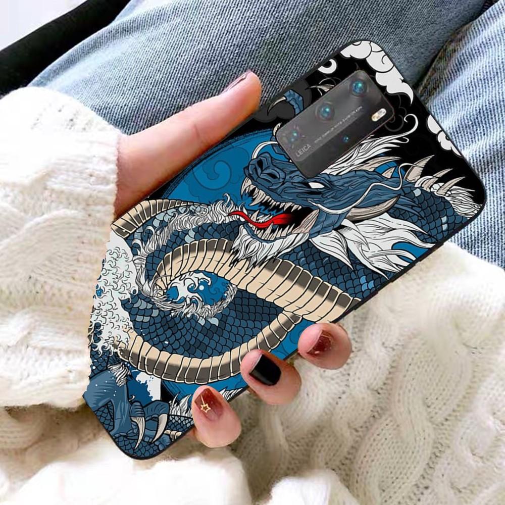 Japanese Wave Girl Dragon Phone Case For Huawei P 8 9 10 20 30 40 50 Pro Lite Psmart Honor 10 lite 70 Mate 20lite