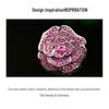 Camellia Brooch: Zircon-Inlaid Luxury Lapel Pin for Women