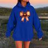 Women's Long-sleeved  Oversized Dropped Shoulder Sleeves Women's Hooded Halloween Print Plush Sweatshirt
