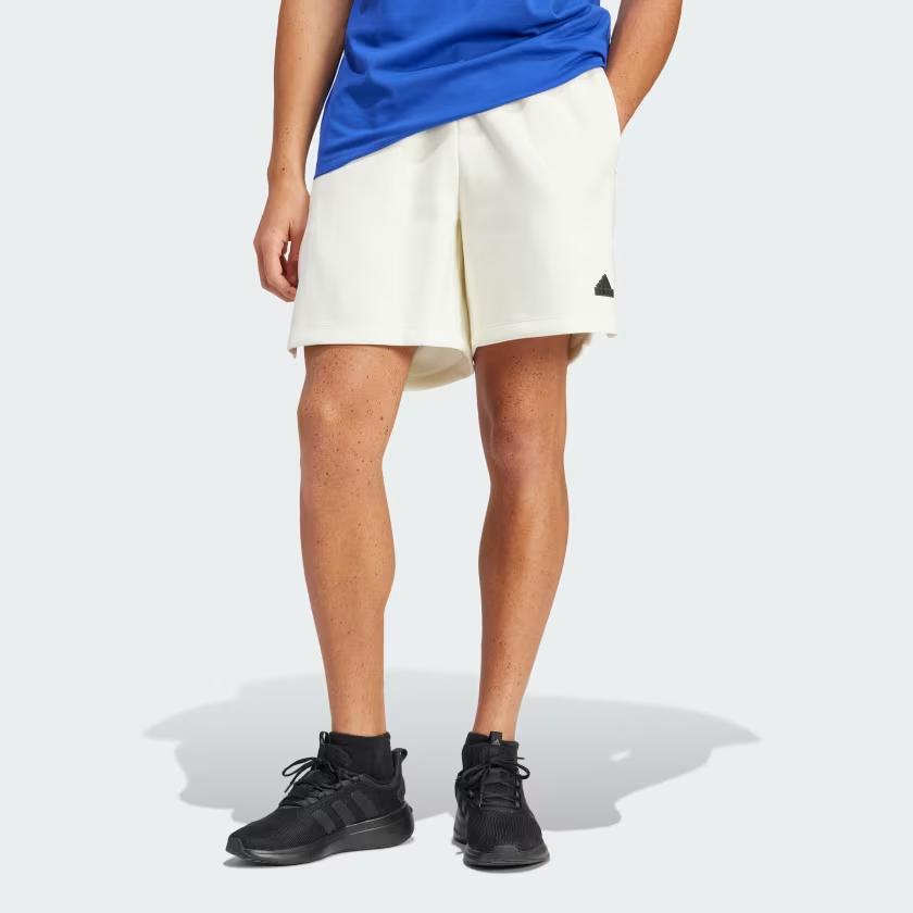Adidas Z.N.E. Premium Shorts Solid Color Logo Elastic Waist Casual Shorts Men Shorts Beige IR5223