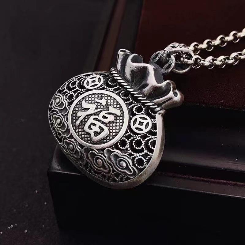 Fish Fortune Twist Chain Necklace for Men and Women, Pendant to Attract Wealth and Transport, Body-protecting Jewelry