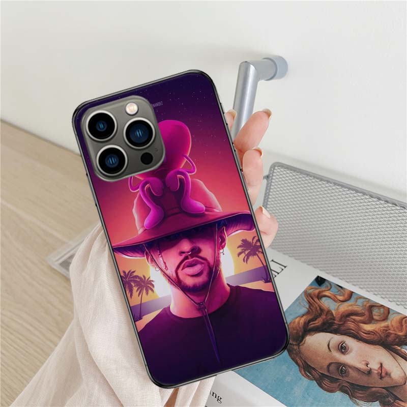 B-Bad B-Bunny Phone Case For Iphone 17 Air 16 15 Pro Max 14 Plus 16E Coque 13 Pro 12 Mini 11 Clear Cover Silicone Cute Shell Sof