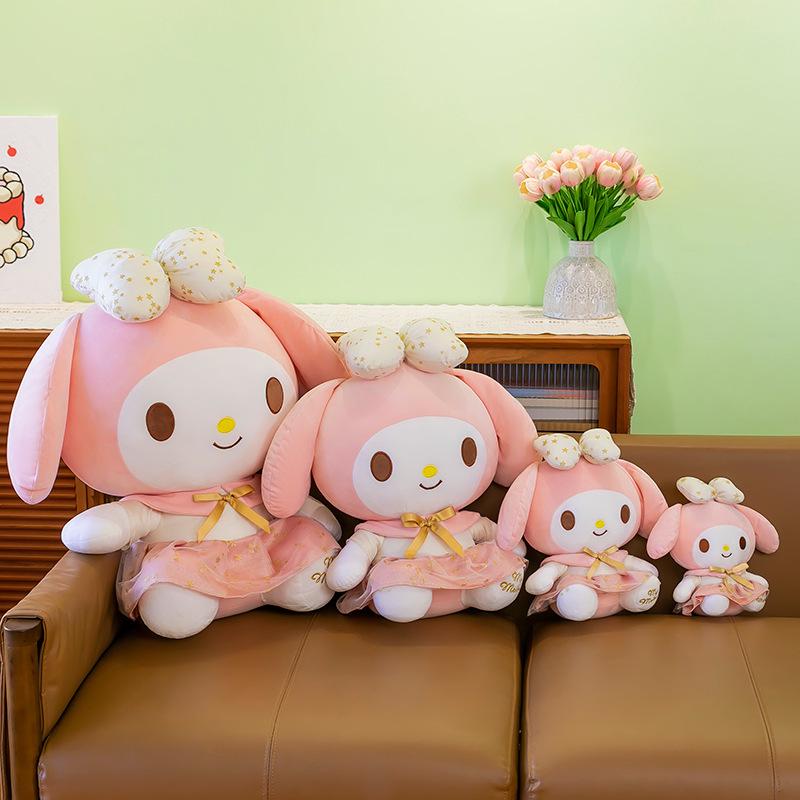 Large Cute Kuromi and My Melody Sanrio Plush Dolls - Ideal Birthday Gift for Girls