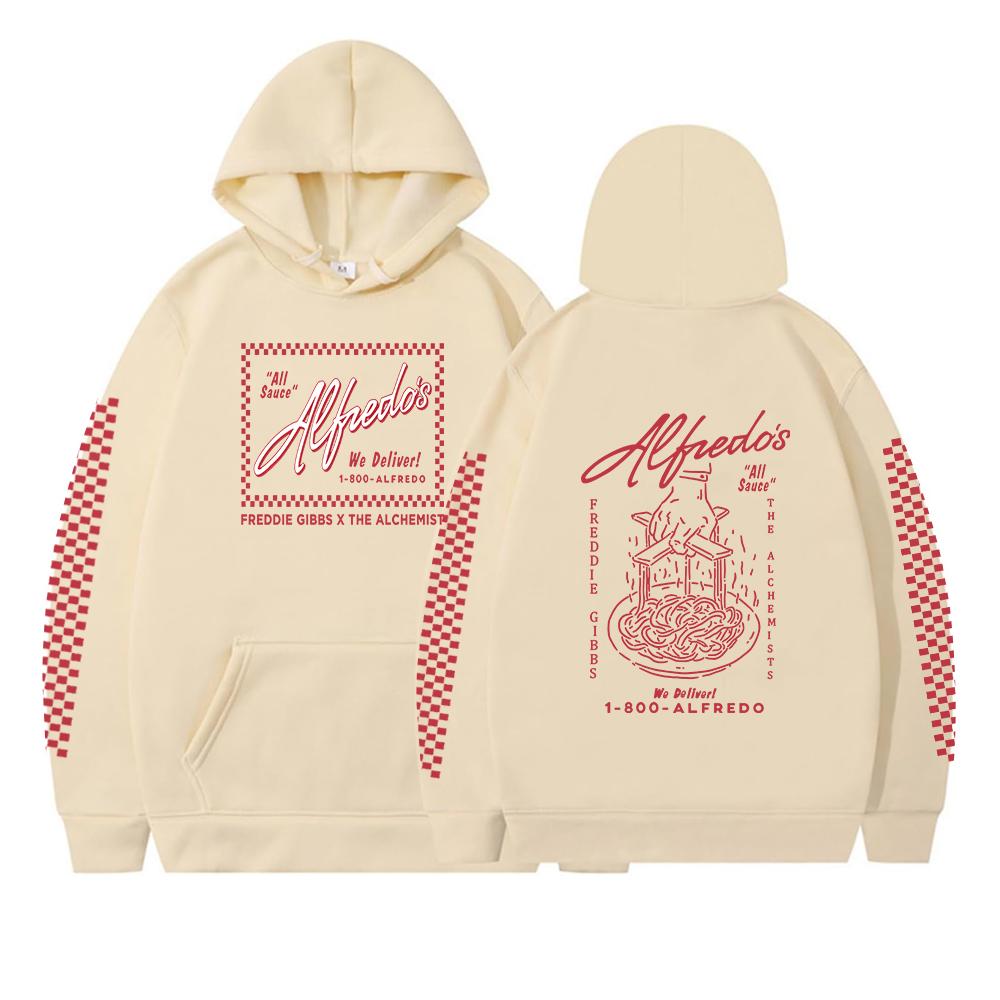 Freddie Gibbs und The Alchemist's Alfredo Hoodie – Neuer Musik-Alfredo-Hoodie für Damen und Herren, Langarm, Streetwear, Hip-Hop-Sweatshirt