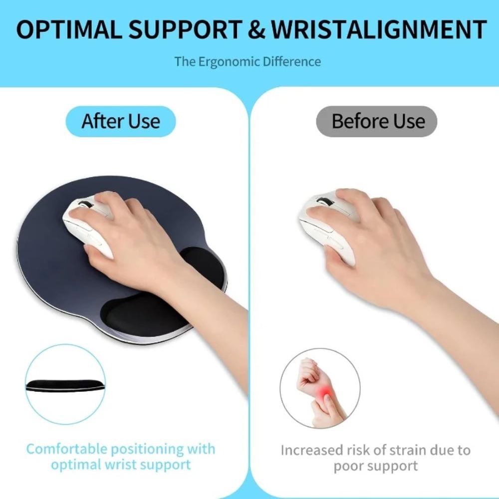 Soft Comfortable Wrist Rest Silicone Desktop Wrist Support Durable Ergonomic Mouse Pad  Office Use