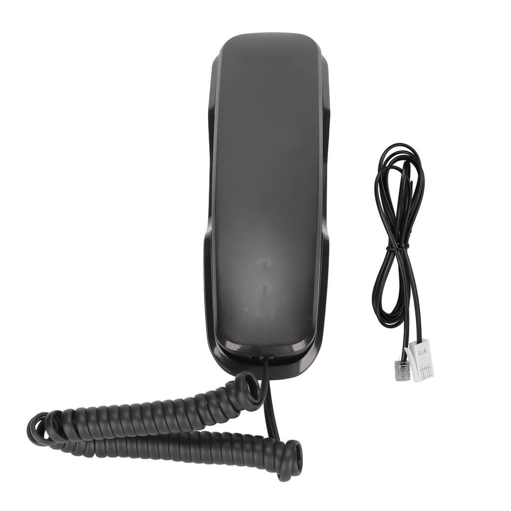 KXT1043   Phone Multifunctional Energy Saving Retro Hotel Wall Phone with Buttons for   Hotel Home(Black )