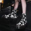 Dr. Martens Jadon Series Leather Polka Dot Short Boots Unisex Boots Black 26882009