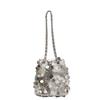 French Niche Sequined Bag Women's Summer 2025 New Fashion Bucket Bag Chain Underarm Bag Messenger Bag