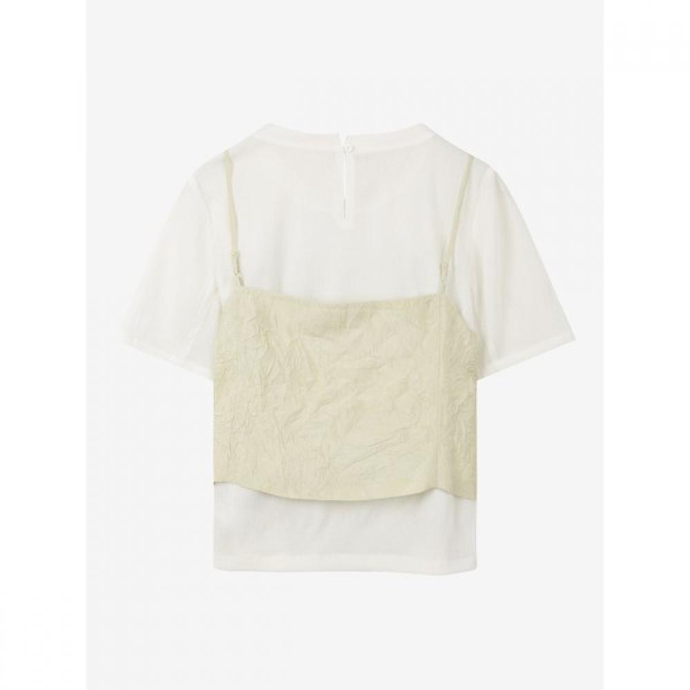 Cc Collect. Women S Shirring veSt   Sheer Inner Set c262mSc047