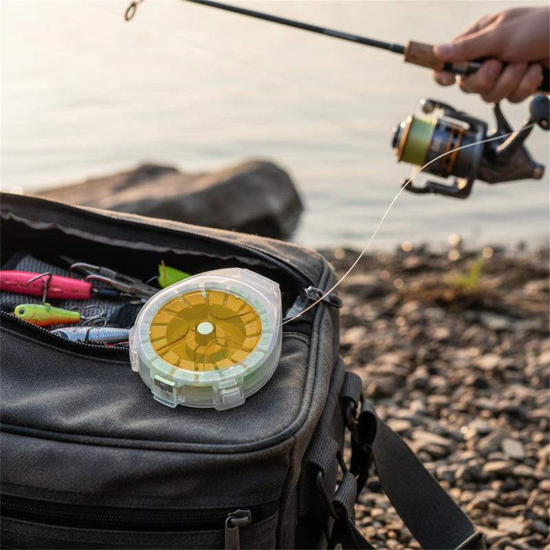 Carbon Fishing Line Spool Box Multifunctional Winding Board Anti-Reverse Built-in for Outdoor Freshwater Saltwater Fishing