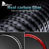 Real Hard Carbon Fiber Sticker For Fiat 500 Abarth 595 695 2008-2021 2022 2023 Car Steering Wheel Center Interior Accessories