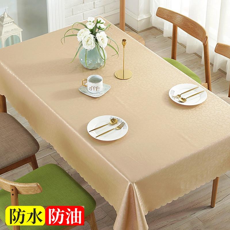 Runde Tischdecke aus Kunststoffspitze, dicke, mehrfarbig bedruckte Tischdecke, wasserdicht, ölbeständig, waschbar