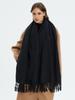 Women Simple Solid Knitted Scarf Headscarf Elegant Lady Casual Tassel Warm Scarve Mujer Foulard Big Wrap Shawl Winter New