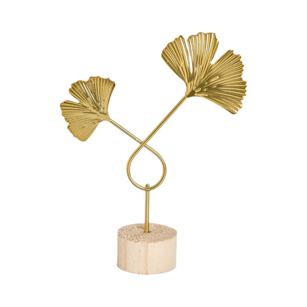 Flower Wrought Iron Ornaments Metal Art Ginkgo Leaf Ornament  Scandinavian Style