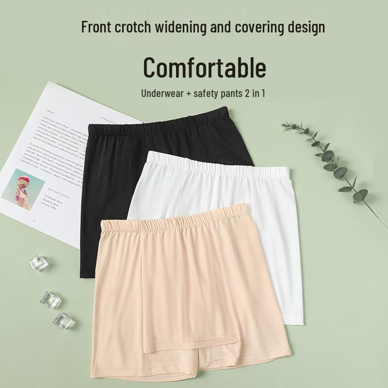 LANGSHA Damen Eis Seide Anti-Scheuer Sicherheitsshorts 2er-Pack