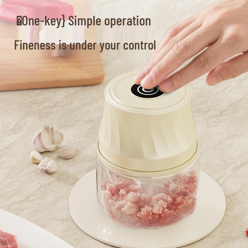 Rechargeable Mini Electric Garlic Masher & Baby Food Blender - Kitchen Utensil & Meat Grinder.