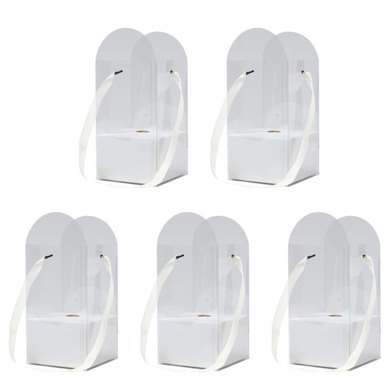 

Good-Gift Bag PVC Multifunctional Transparent Tote Bag 5Pcs Suitable For Wedding, Birthday Party, Thanksgiving Day Valentine S