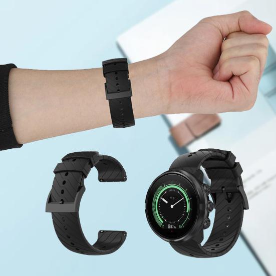 Náramek na hodinky 24mm Twill Soft Silicon Band Náhradní řemínek na zápěstí Suunto 7/9/9 Baro/D5/Spartan Sport Wrist HR